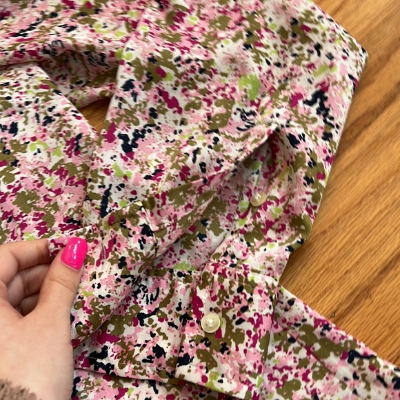 Ann Taylor Speckled Long Sleeve Blouse - Picture 6 of 7